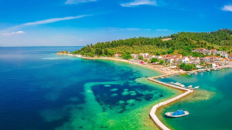 Temperatury powietrza w styczniu na Thassos