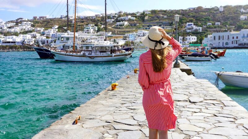 Temperatury powietrza w lutym na Mykonos