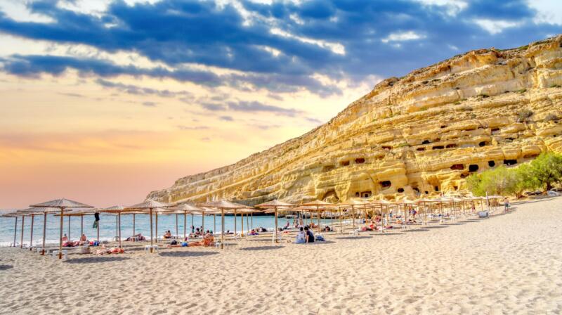 Gdzie znajduje się plaża Matala?