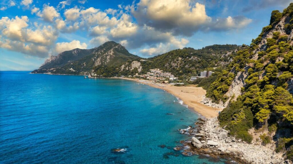 Plaża Glyfada na Korfu