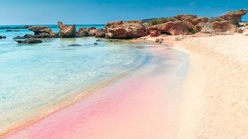 Różowa plaża Elafonisi - Unikatowe ujęcia na Krecie