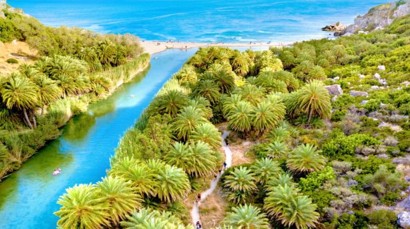 Plaża Preveli – nurkowanie wśród palm i klifów