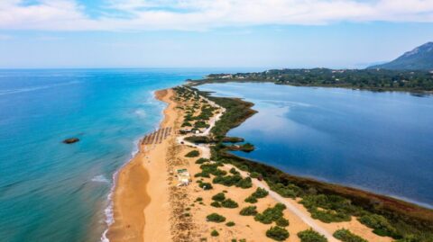 Plaża Issos na Korfu