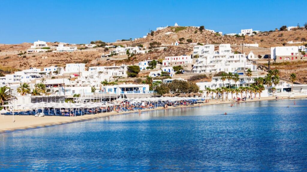 Plaża Ornos na Mykonos