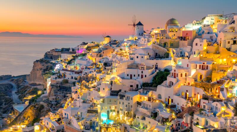 Rozrywkowe miejsca Santorini