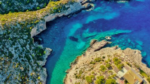 Plaża Porto Limnionas na Zakynthos