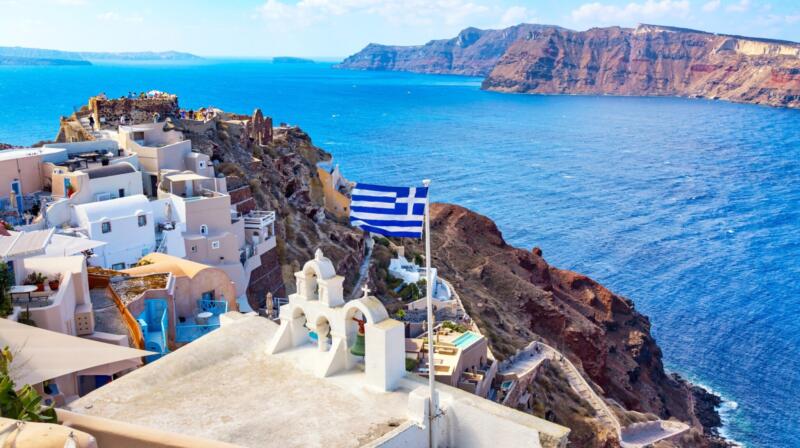 Temperatury powietrza w czerwcu na Santorini