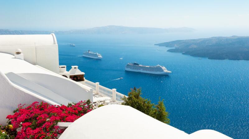 Temperatury powietrza w lipcu na Santorini