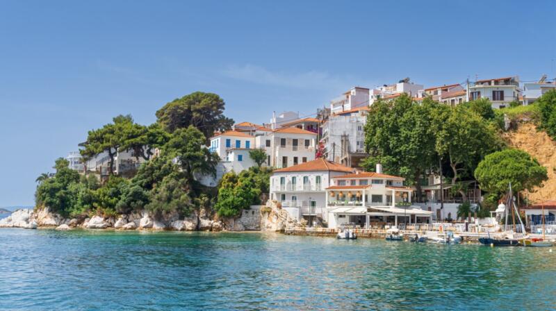 Temperatury powietrza w październiku na Skiathos