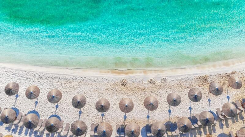 Temperatury powietrza w sierpniu na Thassos
