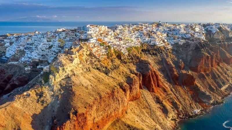 Temperatury powietrza we wrześniu na Santorini