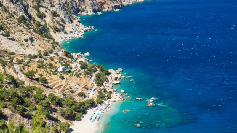 Temperatury powietrza w październiku na Karpathos