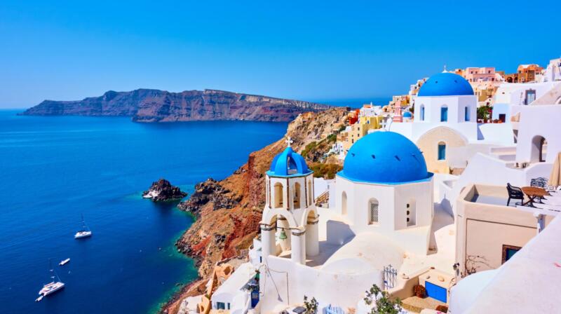 Temperatury powietrza w listopadzie na Santorini