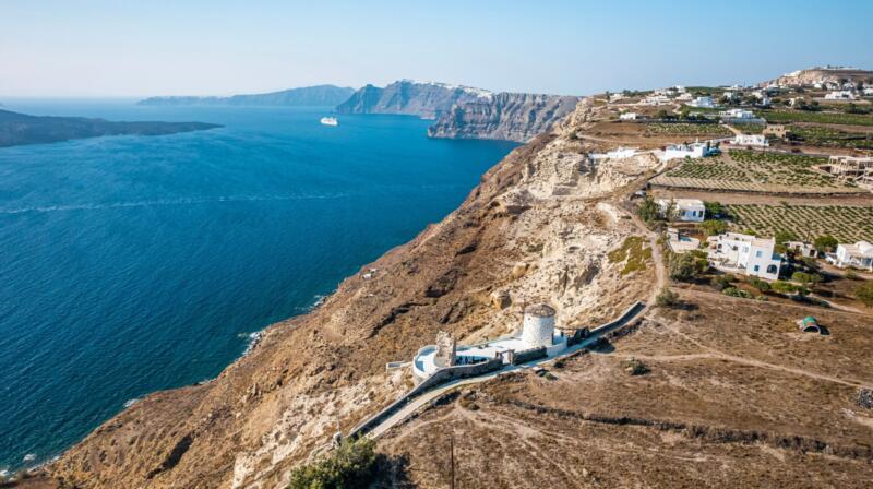 Temperatury powietrza w grudniu na Santorini