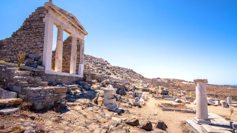 Temperatury powietrza styczniu na Delos
