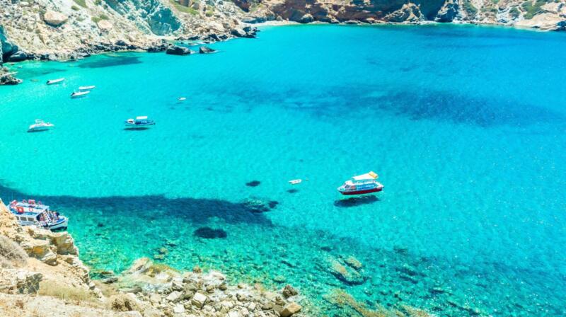 Temperatury powietrza w październiku na Folegandros