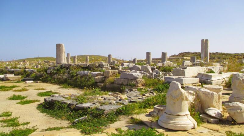 Temperatury powietrza w lutym na Delos