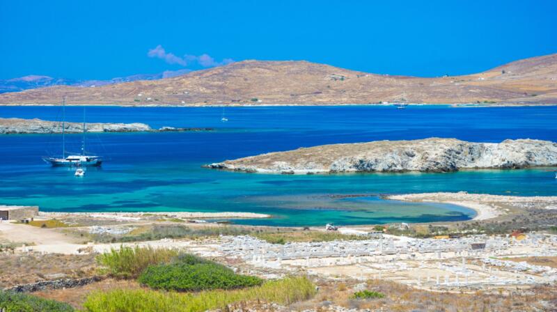 Temperatury powietrza w maju na Delos