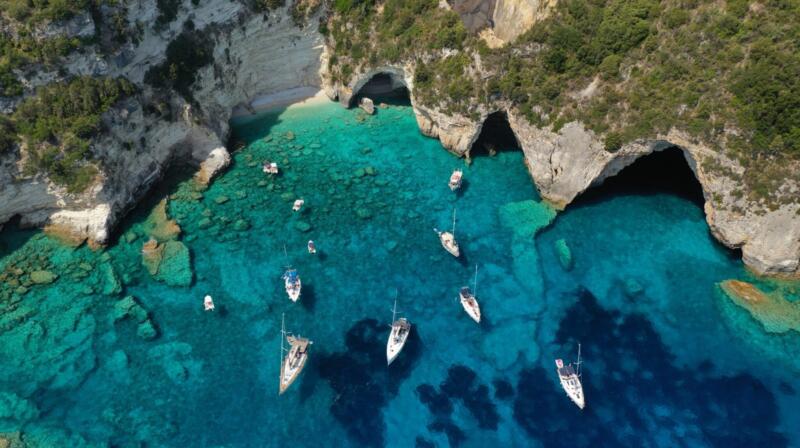 Temperatury powietrza w sierpniu na Paxos