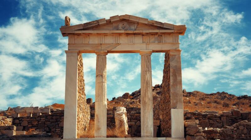 Temperatury powietrza w październiku na Delos